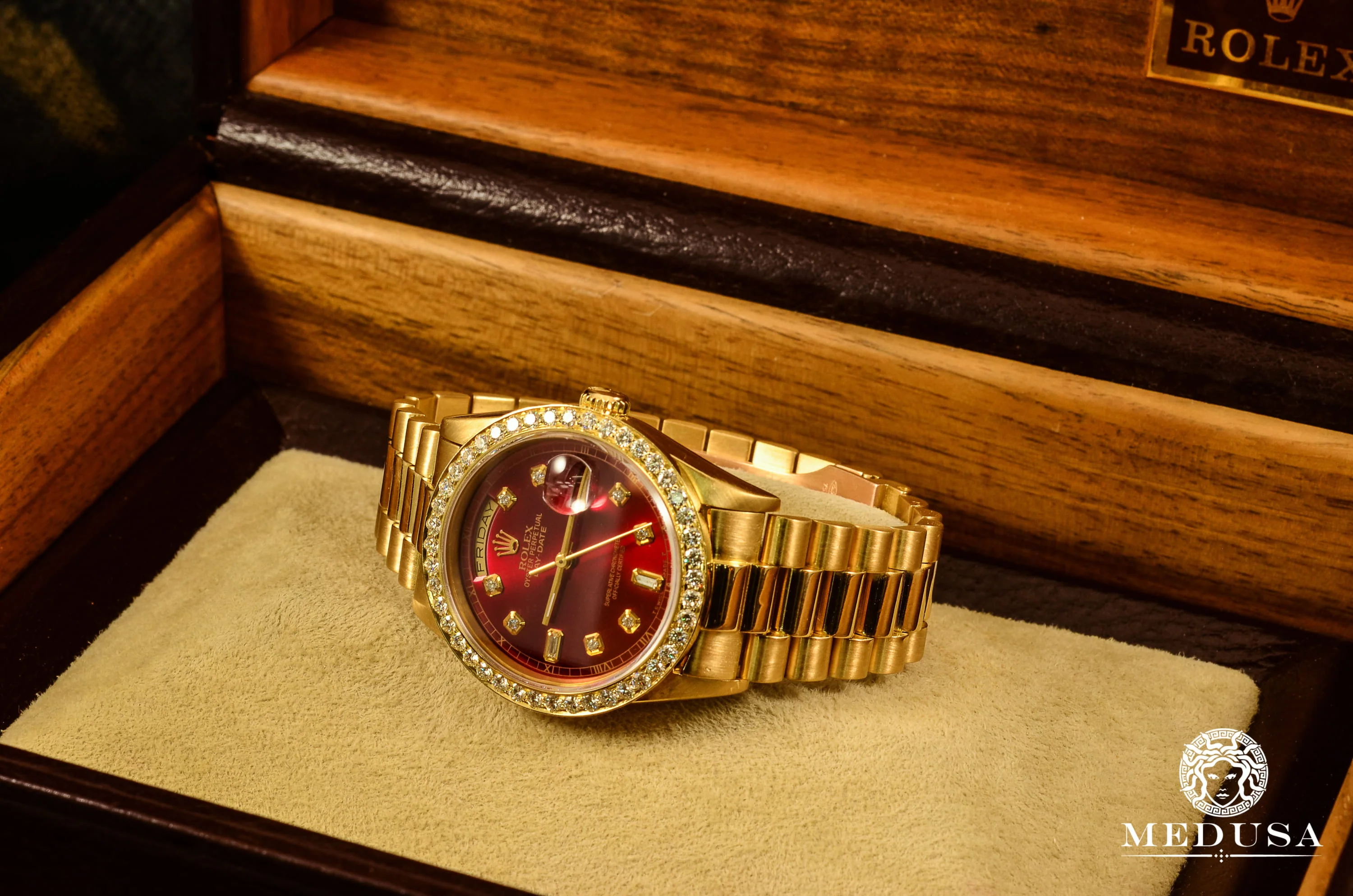 Rolex President Day-Date 36mm - Red Baguette - Image 3
